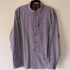 NWOT! Armani Exchange Maroon, Slim Fit Men’s Button Down Dress Shirt. Size L.